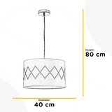 Lesnina XXXL VISEČA SVETILKA 40/40/80 cm E27 | Shoptok.si
