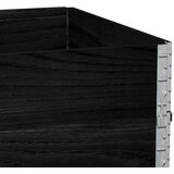  Vrtni sadilica crna 120 x 80 cm od masivne borovine | shoptok.hr