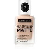 Revolution Relove Super Matte Foundation dolgoobstojni matirajoči tekoči puder odtenek F6 24 ml | Shoptok.si