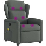 vidaXL Masažni naslonjač od tkanine tamnosivi | shoptok.hr