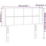  Uzglavlje s ušima crni 103x16x78/88 cm baršunasti | shoptok.hr