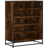 Maison Chic Omarica za obutev - Kopa za čevlje dimljen hrast 75x38x97,5cm inž. les in kovina, (21778117) | Shoptok.si
