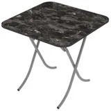 sklopivi sto 70x70cm Crni mermer AL10033CM