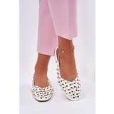 Boto Embellished Ballet Flats On A Flat Heel White Nilarisela | Shoptok.si