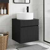  Umivaonik s policom za zid Crna 49 x 44,5 x 65,5 cm | shoptok.hr