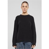 Urban Classics women's ribbed knitted sweater black Cene