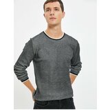 Koton Knitwear Sweater Crew Neck Textured Slim Fit Long Sleeved Cene