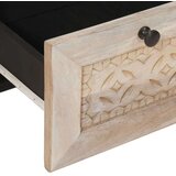 vidaXL Nočna omarica s predalom Bež 50 x 33 x 60 cm trden mangov les | Shoptok.si