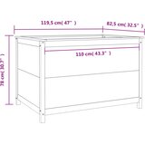  Povišena vrtna gredica bijela 119,5x82,5x78 cm masivna borovina | shoptok.hr