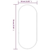  Zidno ogledalo srebrno 70x30 cm ovalno | shoptok.hr