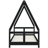 Za dječji krevet crni 80 x 200 cm od masivne borovine | shoptok.hr
