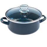 Fackelmann šerpa+stakleni poklopac, 18cm emajl, 1.75l u