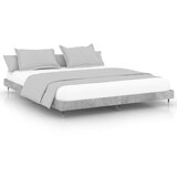 The Living Store Posteljni okvir betonsko siv 200x200 cm inženirski les - Posteljni Okvir, (21524528) | Shoptok.si