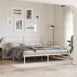 vidaXL Kovinsko vzglavje belo 200 cm | Shoptok.si