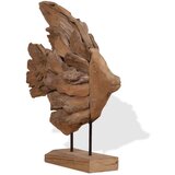  Skulptura ribe iz tikovine 40x12x57 cm | Shoptok.si