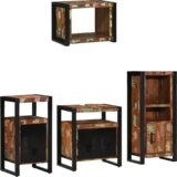 vidaXL Set namještaja za kupaonicu 4 pcs Čvrsto reciklirano drvo | shoptok.hr
