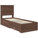  Krevetna konstrukcija Smeđi hrast i srebrna 70 x 190 cm | Eponuda.com