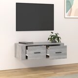 Viseći TV ormarić boja hrasta 80x36x25 cm od konstruiranog drva | shoptok.hr