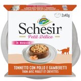 Schesir mousse petit delice piletina i račići 2x40g