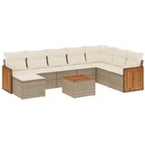  9-dijelni set vrtnih sofa s jastucima bež od poliratana | shoptok.hr