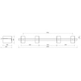 noo.ma Kovinska polica v srebrni barvi 120 cm Tivo – | Shoptok.si