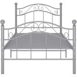  Posteljni okvir siv kovinski 100x200 cm, (20606092) | Shoptok.si