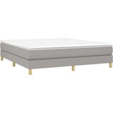  Box spring postelja z vzmetnico svetlo siva 180x200 cm blago, (20725030) | Shoptok.si