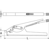 Ks Tools Pištola za kabelske vezice, velikost zeva 17 mm, dolžina 190 mm | Shoptok.si
