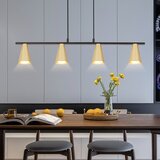 Nettlife viseča svetilka za jedilno mizo, zlata: GU10 moderna 4-plamenska kovinska črna industrijska viseča svetilka, (22123085) Cene