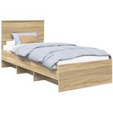  Krevetna konstrukcija s uzglavljem Sonoma hrast 80 x 200 cm | shoptok.hr