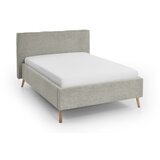 Meise Möbel Krem tapecirani bračni krevet s prostorom za odlaganje s podnicom 140x200 cm Riva – Cijene