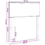  Uzglavlje s prirodnim rubom ROSTOCK Tamno smeđa 80 cm | shoptok.hr