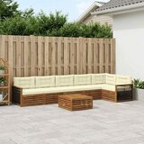  Set vanjskih sofa 7 kom. Prirodna i krem | shoptok.hr