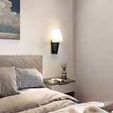  LED zidna lampa sa USB priključkom LED/2W/230V 3000K crna/bela | Eponuda.com