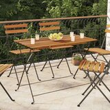 vidaXL Sklopivi bistro stol 100 x 54 x 71 cm od drva bagrema i čelika Cijene
