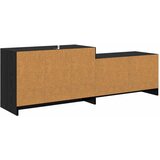  TV komoda 147 x 35 x 50 cm Crni hrast Prerađeno drvo | shoptok.hr