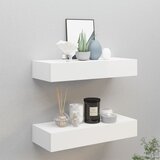 vidaXL Zidne police s ladicama 2 kom bijele 60 x 23,5 x 10 cm MDF Cijene