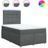  Krevet box spring s madracem tamnosivi 120 x 190 cm tkanina Slike