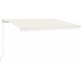 Tenda na ručno uvlačenje s LED svjetlima 400 x 300 cm krem | shoptok.hr