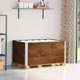 Okviri za palete 3 kom smeđi 120 x 80 cm od masivne borovine