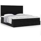 vidaXL Okvir kreveta s madracima crni 160x200cm baršunasti | shoptok.hr