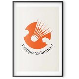  Plakat - Shuttlecock Against the Orange Sun 21x30 Crni okvir s margom | shoptok.hr