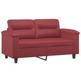  3-dijelni set sofa s jastucima boja vina od umjetne kože | shoptok.hr