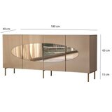 Hanah home Komoda Lago 180x80x40cm Bronzano-zlatna | Eponuda.ba