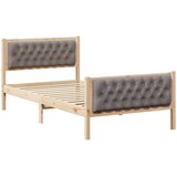  Krevetna konstrukcija s uzglavljem Sivo-smeđa 100 x 200 cm | Eponuda.ba