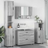 vidaXL Set namještaja za kupaonicu s ladicama 4 pcs Sivi hrast sonoma | shoptok.hr
