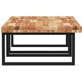  Zidna polica za umivaonik od čelika i masivnog bagremovog drva Smeđa 140 x 60 x 4 cm | shoptok.hr