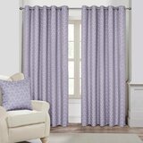 HOMESCAPES Lilac Geometric Jacquard Blackout Eyelet Curtain Par, 228x182 cm, (20749382) Cene