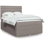  Krevet s oprugama i madracem smeđesivi 140 x 190 cm od tkanine | shoptok.hr