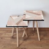 Hanah home 2Shp320 - Pink PinkBeigeWhiteBlack Nesting Table (2 Pieces) | ePonuda.com
